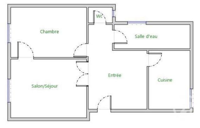 Appartement F2 à vendre - 2 pièces - 61.25 m2 - PARIS - 75015 - ILE-DE-FRANCE - Century 21 Farré La Motte Picquet